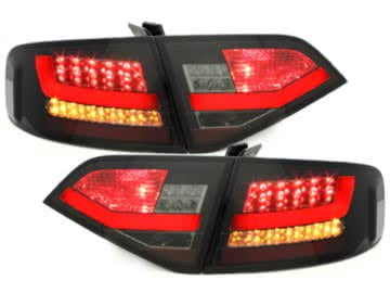 LED Taillights suitable for AUDI A4 B8 8K Saloon 2007-2010 Black / Smoke