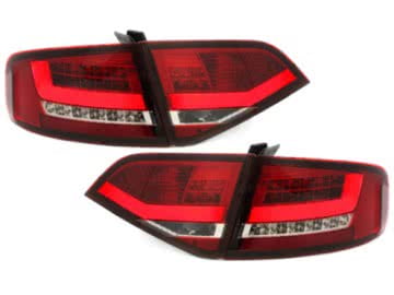 LED Taillights suitable for AUDI A4 B8 8K Saloon 2007-2010 Red / Clear