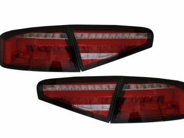 LED Taillights suitable for AUDI A4 B8 (2012-2015) Limousine Red White Dynamic Sequential Turning Lights
