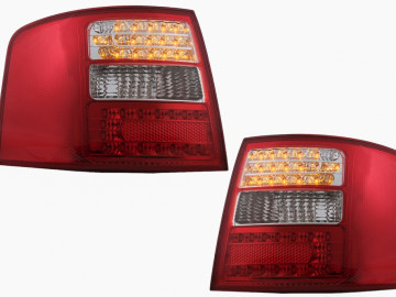 LED Taillights suitable for Audi A6 4B C5 Avant (05.1997-05.2004) Clear Glass Red and White