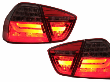 LED Taillights suitable for BMW 3 Series E90 (2005-2008) LED Light Bar LCI Design Red/Smoke