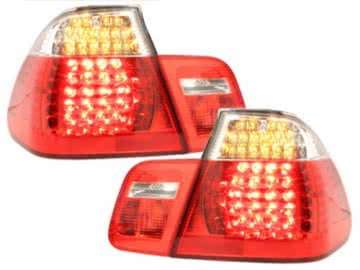 LED Taillights suitable for BMW 3 Series E46 Limousine 4D (1998-2001) Red/Crystal