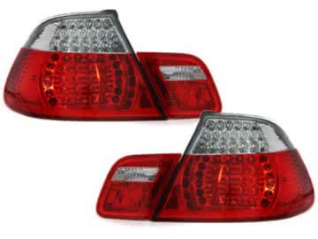 LED Taillights suitable for BMW E46 2D Cabrio (2000-2005) Red/Crystal