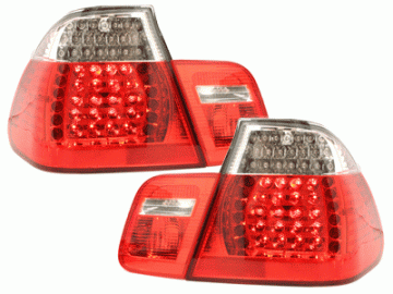 LED Taillights suitable for BMW 3 Series E46 Limousine 4D (1998-2001) Red/Crystal