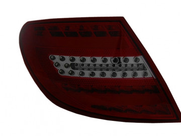 LED Taillights suitable for Mercedes C-Class W204 Sedan (2007-2010) Red Smoke