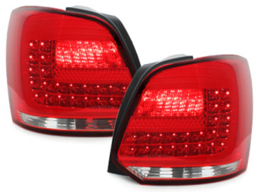 LED Taillights suitable for VW Polo 6R (2009-2014) Red/Clear