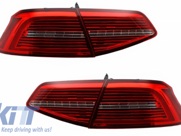 LED Taillights suitable for VW Passat B8 3G (2015-2019) Limousine Matrix R line with Sequential Dynamic Turning Lights