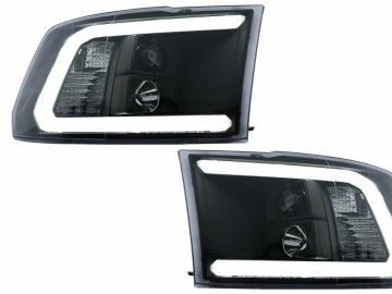 LED Tube Light Headlights suitable for Dodge RAM (2009-2018) Black