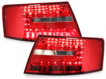 LED taillights suitable for AUDI A6 4F Lim. 04-08 red/crystal - RA19ELRC