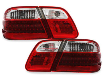 LED taillights suitable for MERCEDES Benz E-class W210 95-02 red/crys.