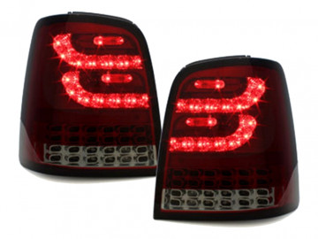 LITEC Full LED Taillights suitable for VW Touran I MPV 1T (2003-2010) Red Smoke