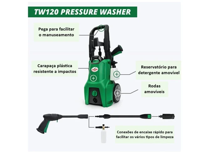 Lavadora de Alta Pressão 120 Bar 1600W Turtle Wax
