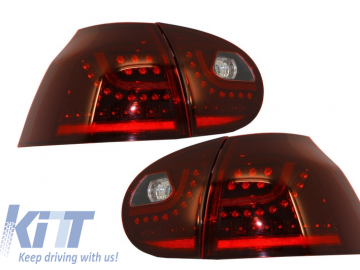 Led Taillights suitable for VW Golf V 5 Left Hand Drive (2004-2009) Cherry Red Urban Style