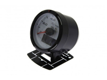 MANÓMETRO DEPO 4V1 60MM BRANCO - PRESSÃO DO ÓLEO + TEMPERATURA DO ÓLEO + TEMPERATURA DA ÁGUA + VOLTÍMETRO