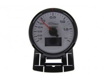 MANÓMETRO DEPO 4V1 60MM BRANCO – PRESSÃO TURBO + PRESSÃO DO ÓLEO + TEMPERATURA DO ÓLEO + VOLTÍMETRO
