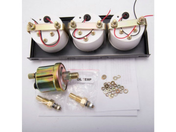 MANÓMETRO KET CLASSIC - 3V1 52MM - PRESSÃO DO ÓLEO + TEMPERATURA DO ÓLEO + VOLT