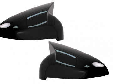 Mirror Covers suitable for Audi A4 B9 (2016-2018) Audi A5 S5 RS5 (07.2016-2019) without SideAssist Piano Black