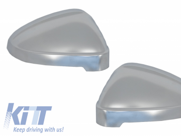 Mirror Covers suitable for Audi A4 B9 (2016-) Extinction Aluminium Plated Complete Housing With Side Assist