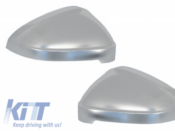 Mirror Covers suitable for Audi A5 F5 (2017+) Extinction Aluminium Plated Complete Housing With Side Assist