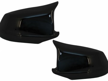 Mirror Covers suitable for BMW 5 Series F10 F11 F18 Non LCI (07.2010-2013) Piano Black M Design