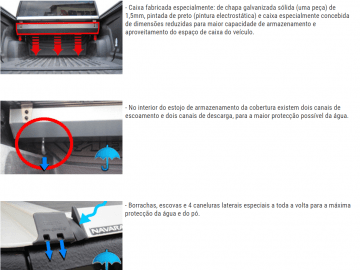 Mitsubishi L200 9/15 Roll Cover tampa de alumínio (Cabine Extra)