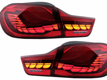 OLED Taillights suitable for BMW 4 Series F32 F33 F36 M4 F82 F83 (2013-03.2019) Red with Dynamic Sequential Turning Light