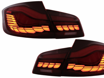 OLED Taillights suitable for BMW 5 Series F10 (2011-2017) Red Clear with Dynamic Sequential Turning Light