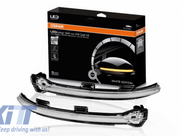 Osram Dynamic Full LED Mirror Indicators LEDriving suitable for VW Golf 7 VII (08/2012-) VW Touran II (05/2015-) White Edition