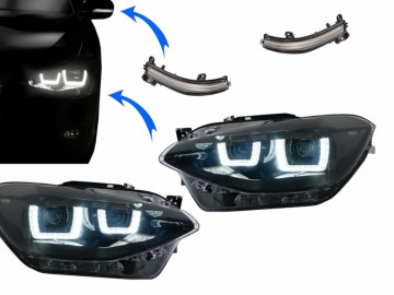 Osram LEDriving Full LED Headlights suitable for BMW 1 Series F20 F21 (06.2011-03.2015) with Osram Full LEDriving Mirror Indicators Dynamic Sequential