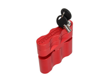 Overland - Suporte standard com fechadura, cor vermelha