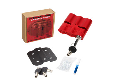 Overland - Suporte standard com fechadura, cor vermelha
