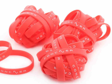 Package Of Concaver Silicone Wristbands 50Pcs