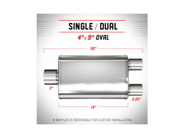 Panela Magnaflow 13278 - Entrada 76mm e saidas de 57mm