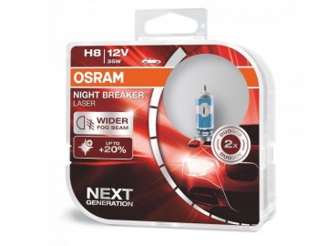 Par Lâmpadas OSRAM Night Breaker Laser H8 +150%