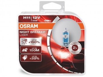 Par Lâmpadas OSRAM Night Breaker Laser H11 +150%