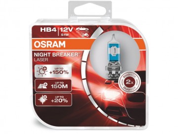 Par Lâmpadas OSRAM Night Breaker Laser HB4 +150%