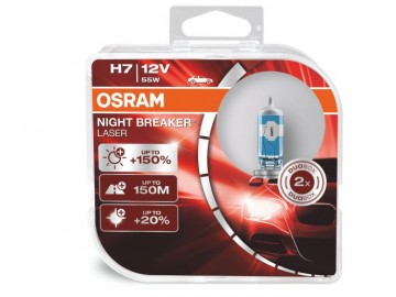 Par Lâmpadas OSRAM Night Breaker Laser H7 +150%