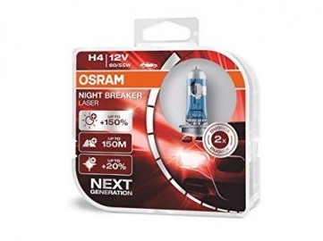 Par Lâmpadas OSRAM Night Breaker Laser H4 +150%