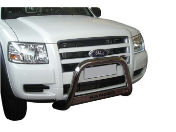 Grelha Frontal em aço inoxidável Ø63mm com gravação. Ranger (apenas 2006-2009)