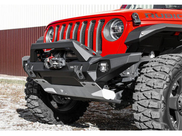 Para-choques dianteiro RIVAL em alumínio para Jeep Wrangler JK/JL 2007+ com faróis LED