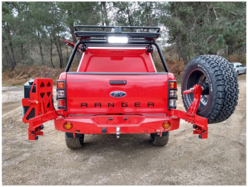 Para-choques traseiro com roda dupla e suporte para jerry can Ford Ranger Raptor 2023+