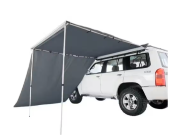 Parede corta-vento lateral para toldo OFFROAD, dimensões 3,0 × 2,0 m, cor cinzenta.
