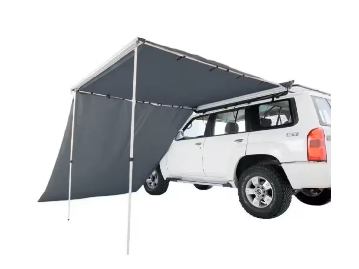 Parede corta-vento para toldo OFFROAD (frontal ou lateral), dimensões 2,0 × 2,9 m, cor cinzenta.