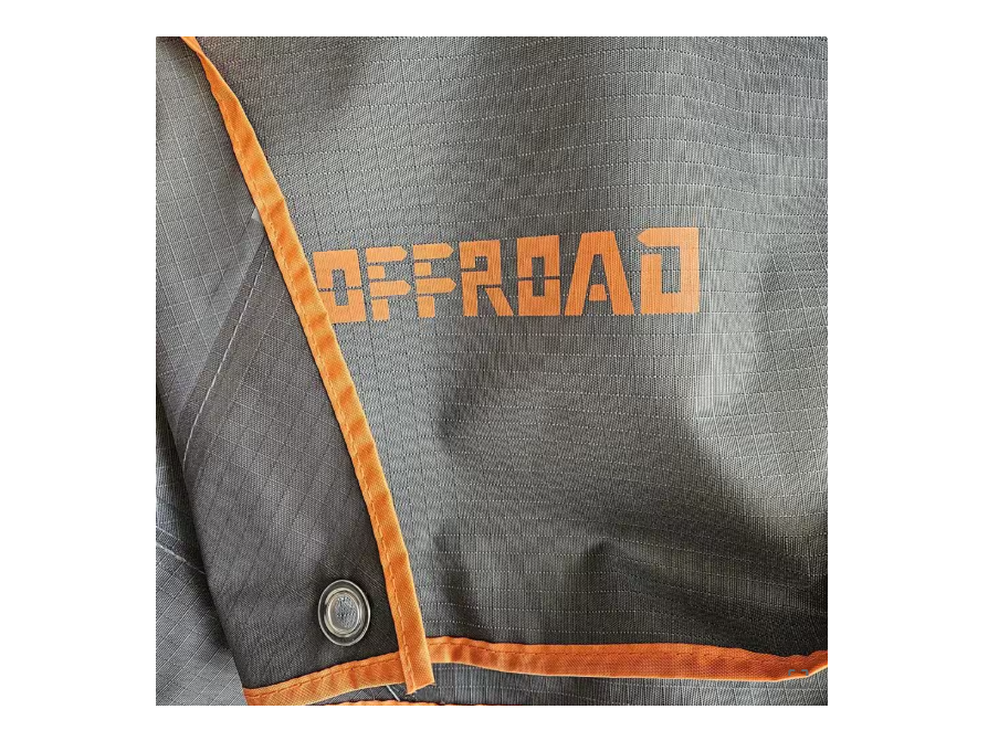 Parede corta-vento para toldo OFFROAD (frontal ou lateral), dimensões 2,0 × 2,9 m, cor cinzenta.