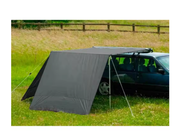 Parede corta-vento para toldo OFFROAD (frontal ou lateral), dimensões 2,0 × 2,9 m, cor cinzenta.
