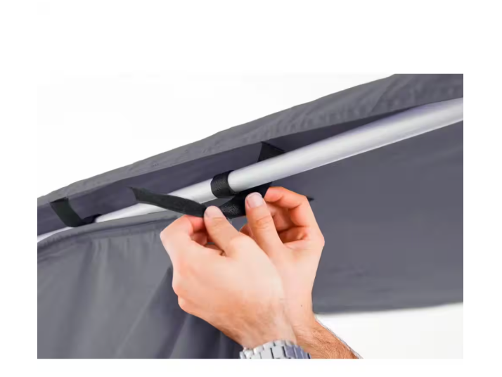 Parede corta-vento para toldo OFFROAD (frontal ou lateral), dimensões 2,0 × 2,9 m, cor cinzenta.