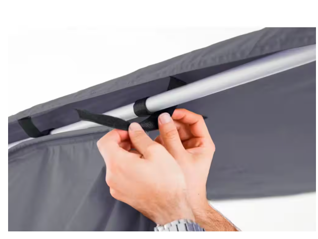 Parede corta-vento para toldo OFFROAD (frontal ou lateral), dimensões 2,5 × 2,9 m, cor cinzenta.