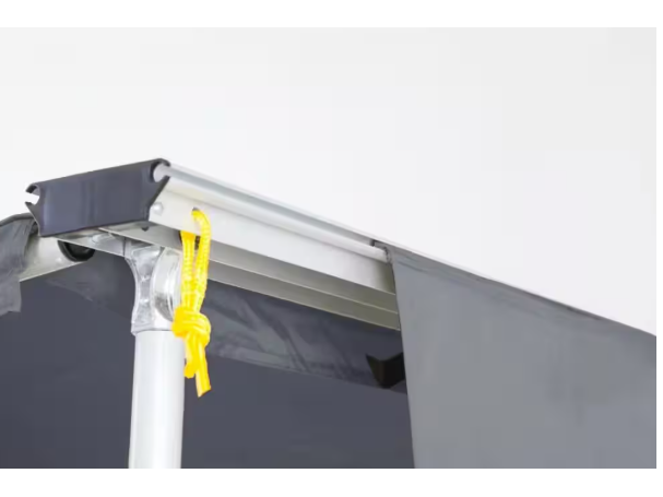 Parede corta-vento para toldo OFFROAD (frontal ou lateral), dimensões 2,5 × 2,9 m, cor cinzenta.