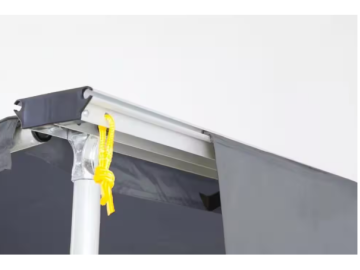 Parede corta-vento para toldo OFFROAD (frontal ou lateral), dimensões 2,5 × 2,9 m, cor cinzenta.