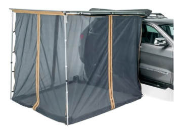 Parede em rede mosquiteira para toldo OFFROAD 2,5 m x 2,5 m, com piso em PVC